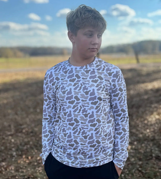 Neutral Camo Long Sleeve Performance Shirt
