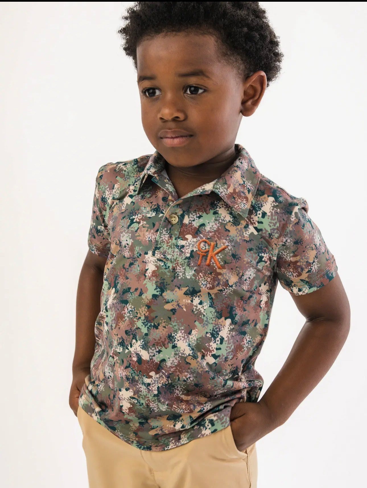 Boys Classic Camo Knit Short Sleeve
Performance Polo