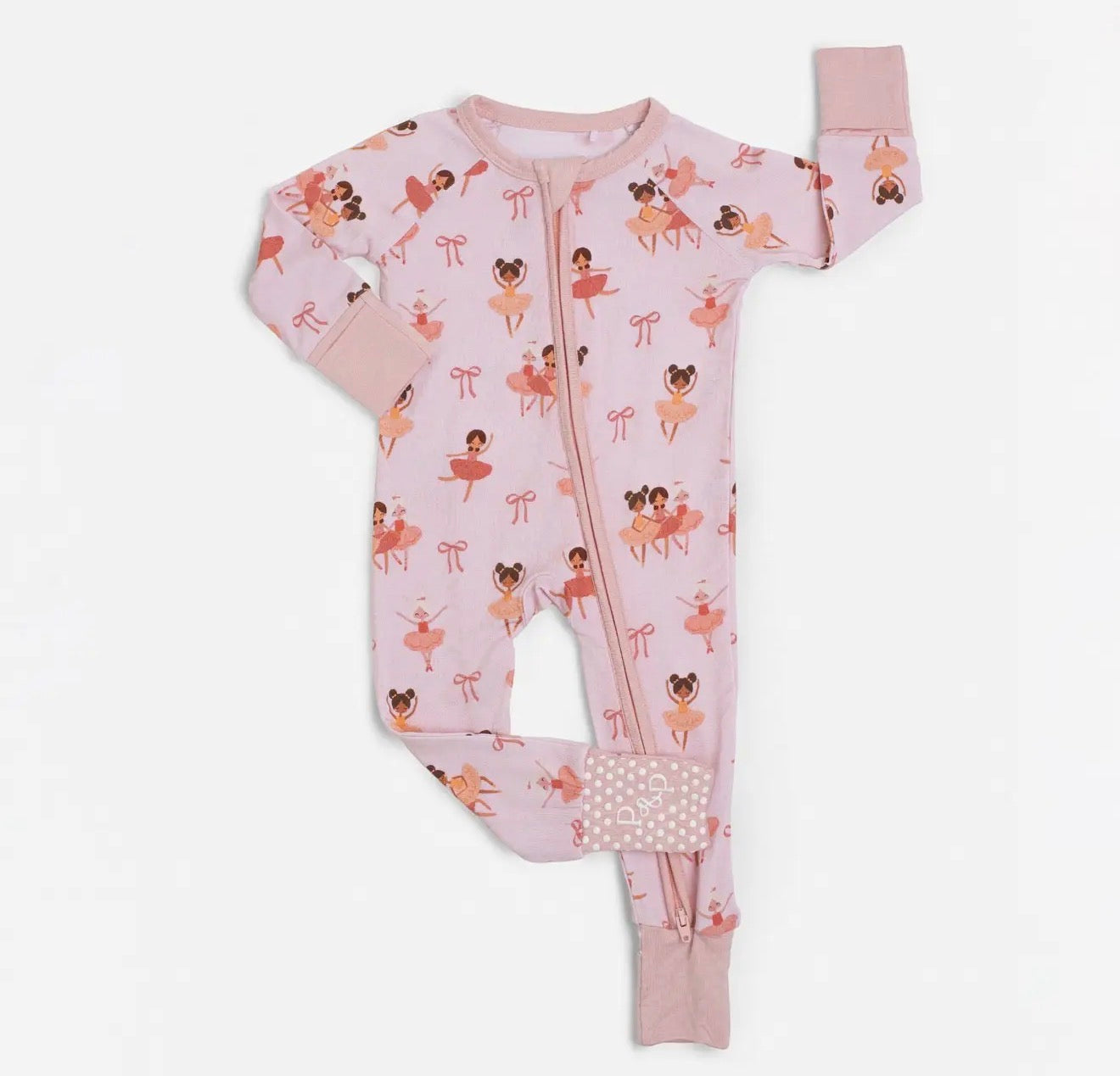Bows and Ballet Bamboo Zip-Up