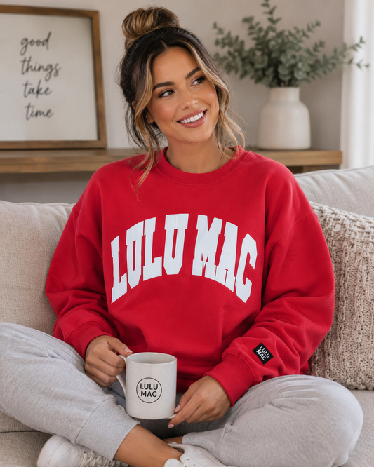 LULU MAC Sweatshirt- Red/White