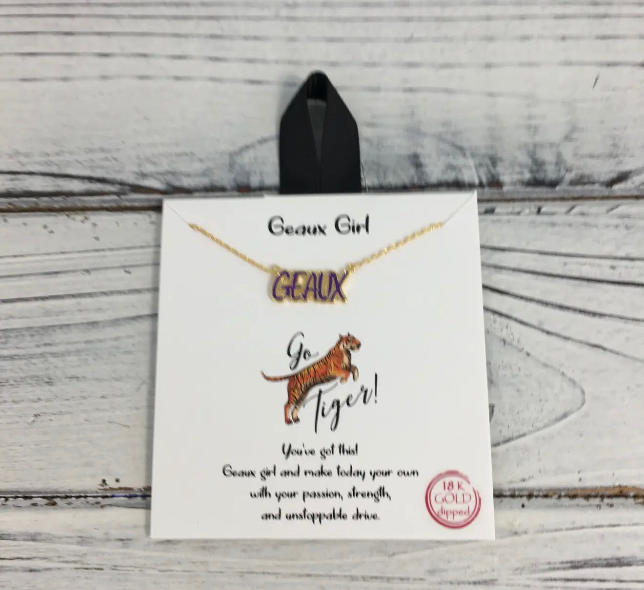 Purple and Gold Geaux Necklace