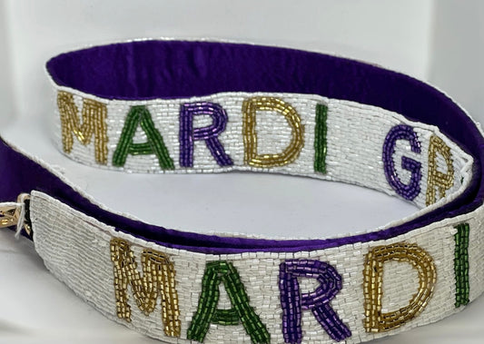 "Mardi Gras" Beaded Strap