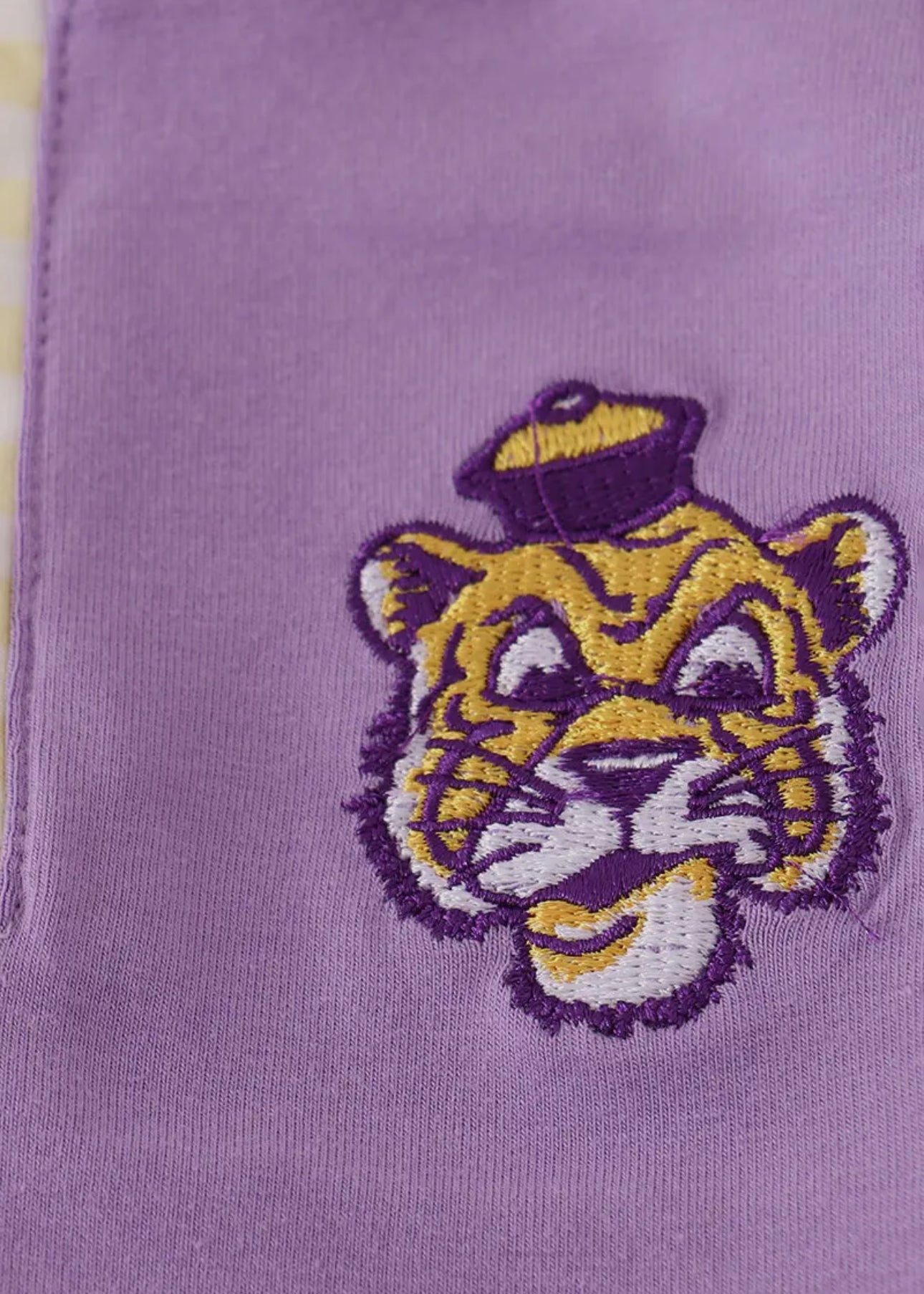 Purple Lsu Embroidery Pants Set