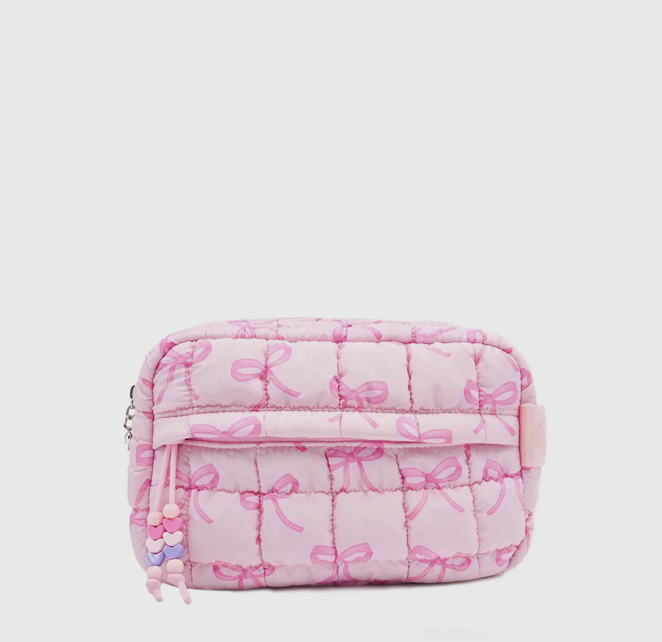 Quilted Scrunchies Bow Printed Pouch
