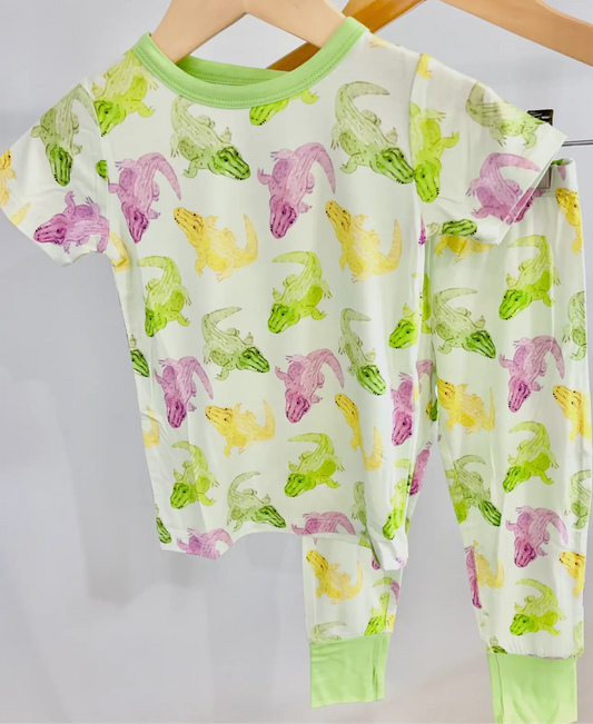Mardi Gras “Alligator” 2pc Pajama Pant Set