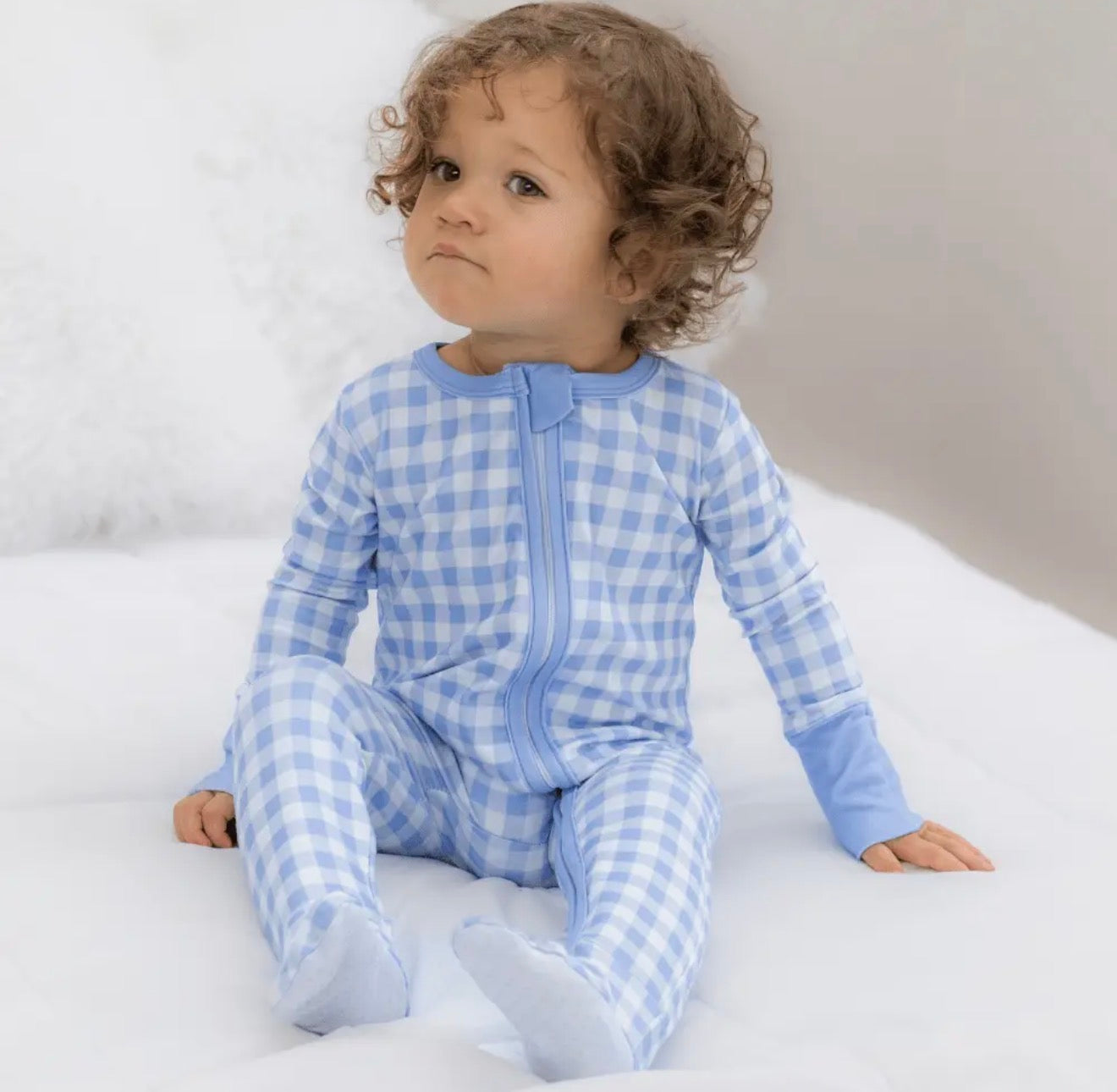 Toddler Boys Zippy - Blue Gingham