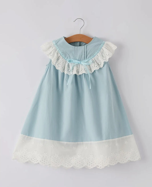 Light Blue Ruffled Bow
Girls Dress