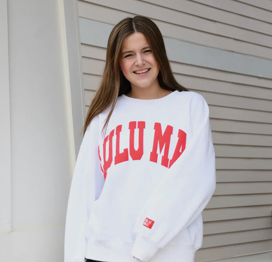 LULU MAC Sweatshirt- White/Red