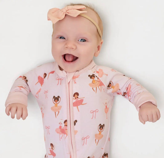 Bows and Ballet Bamboo Zip-Up