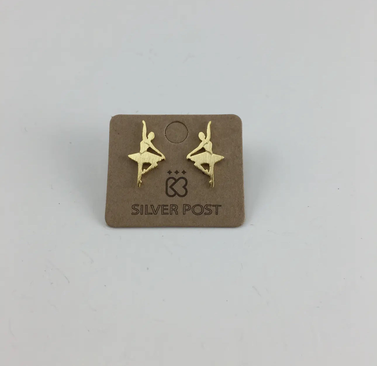 Dainty Gold Ballerina Post Earrings