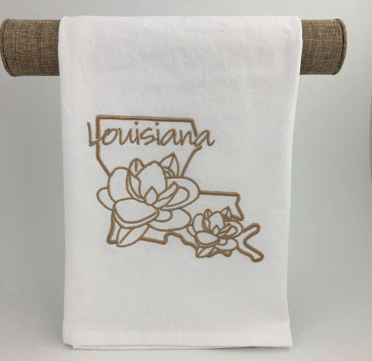 Embroidered Louisiana Magnolia
Kitchen Towel