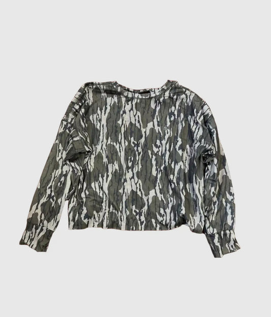 Bottomland Camo Wrapped Cutout Back
Long Sleeve Top