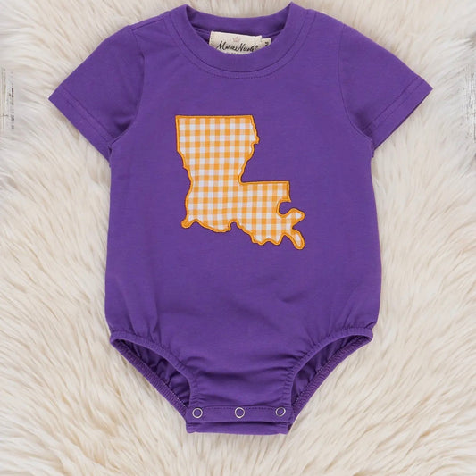 Louisiana Embroidered Gingham
Bubble Romper