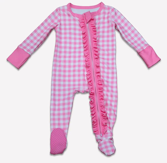 Infant & Newborn Girls Zippy - Pink Gingham