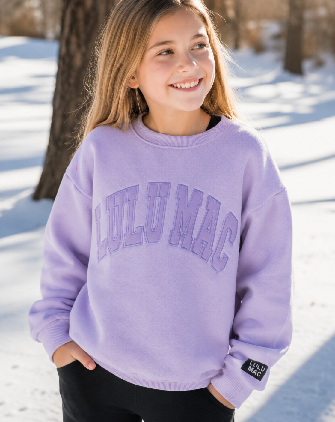 LULU MAC Youth Sweatshirt- Lavender