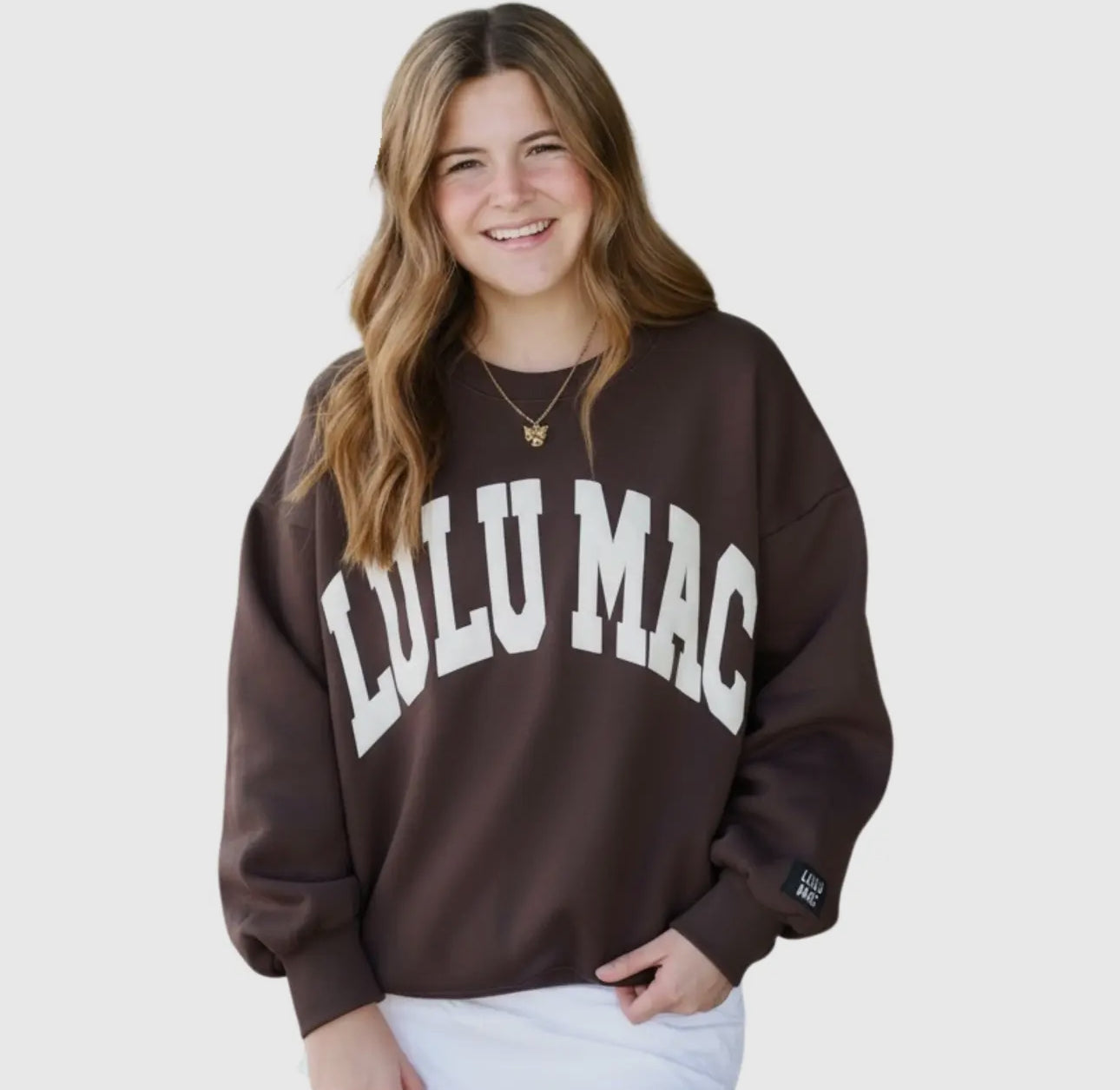 LULU MAC Sweatshirt- Brown/White