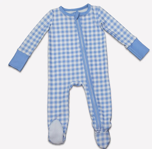 Toddler Boys Zippy - Blue Gingham