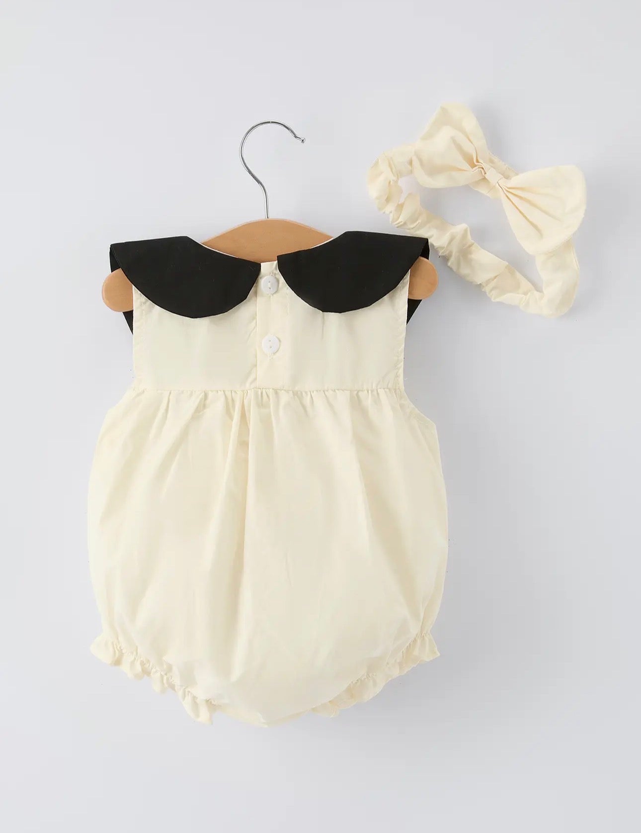 Sweet Baby Girls Romper and Matching Headband
