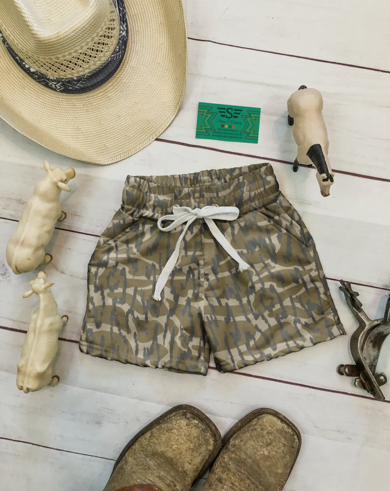 Bottomland Camo Swim Trunks
