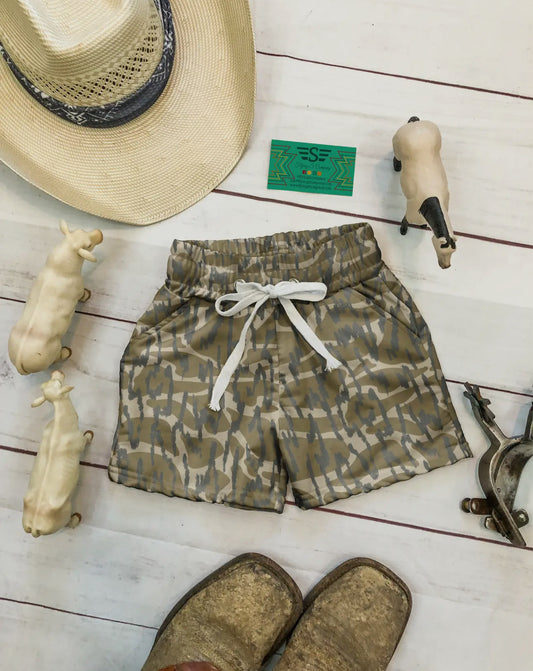 Bottomland Camo Swim Trunks