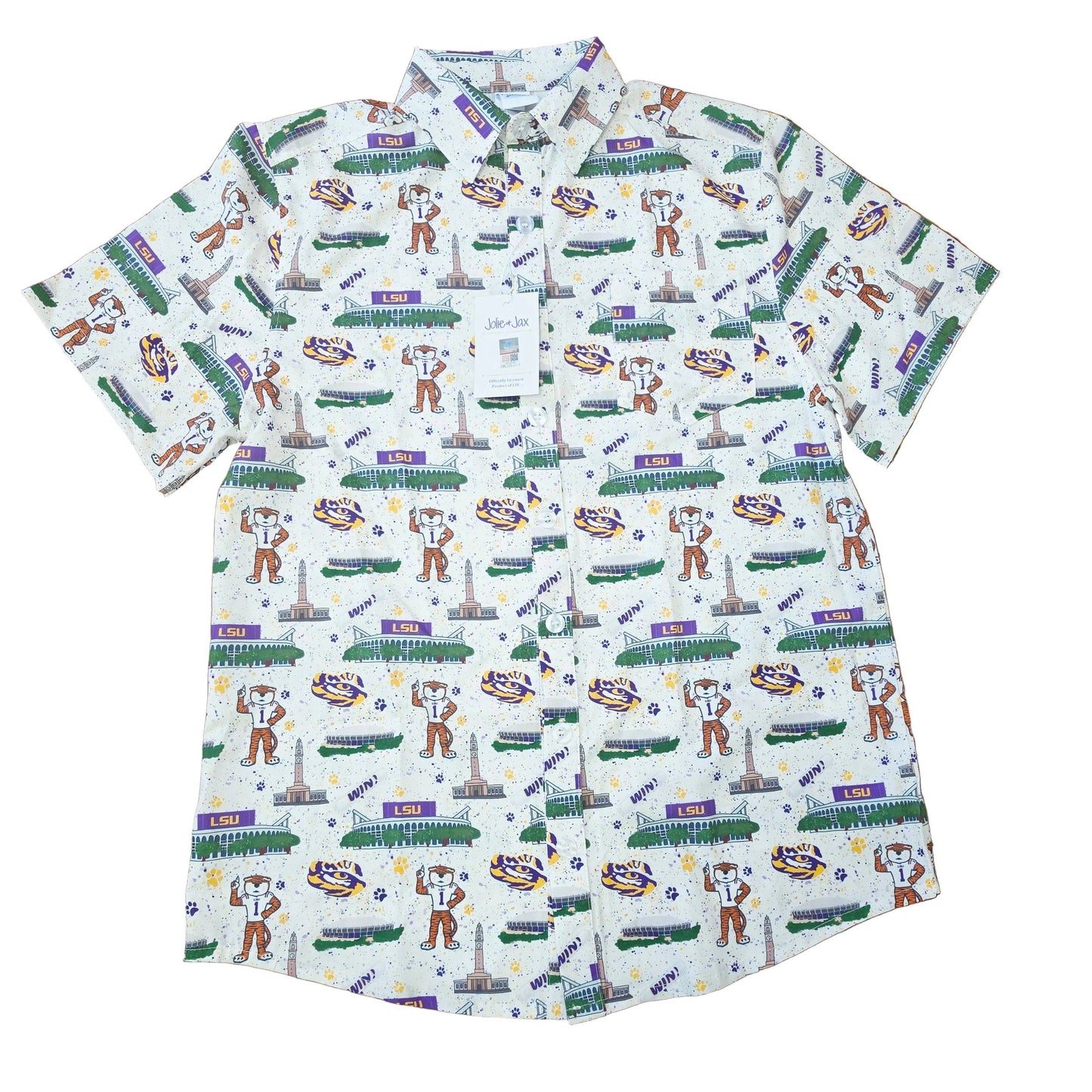 LSU Campus Button Down Shirt(officially licensed)