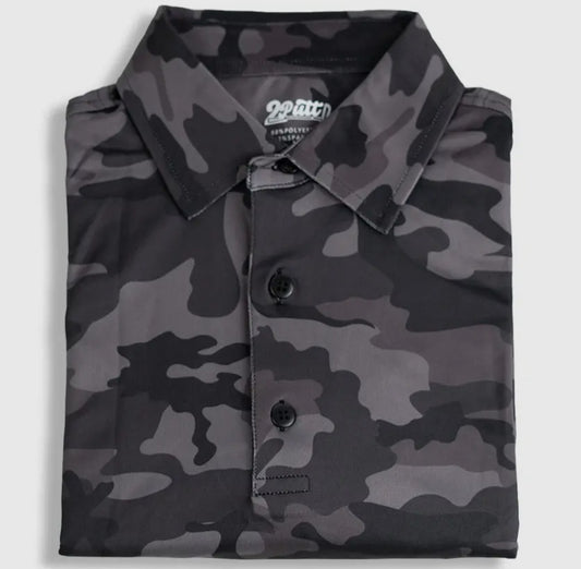 Men’s Black Camo Polo