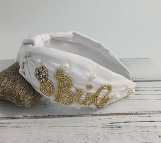 Bead/Pearl “Bride” Knot Headband