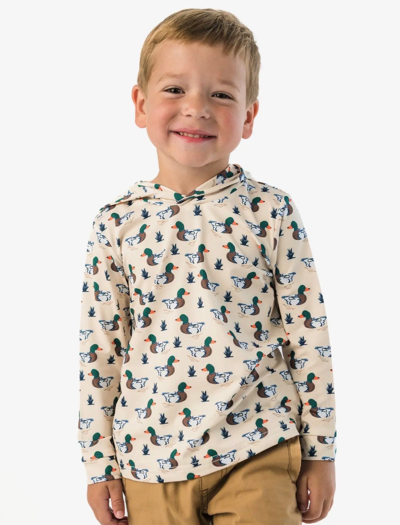 Boys Mallard Marsh Duck Performance
Hooded Shirt