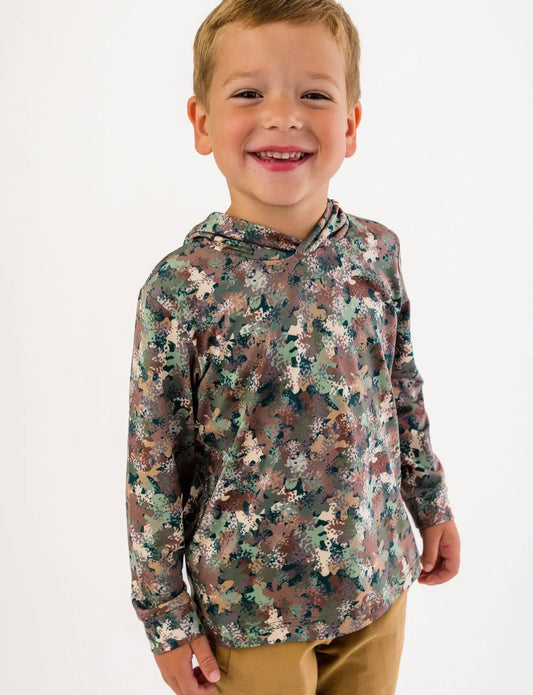 Boys Classic Camo Performance Hooded Shirt