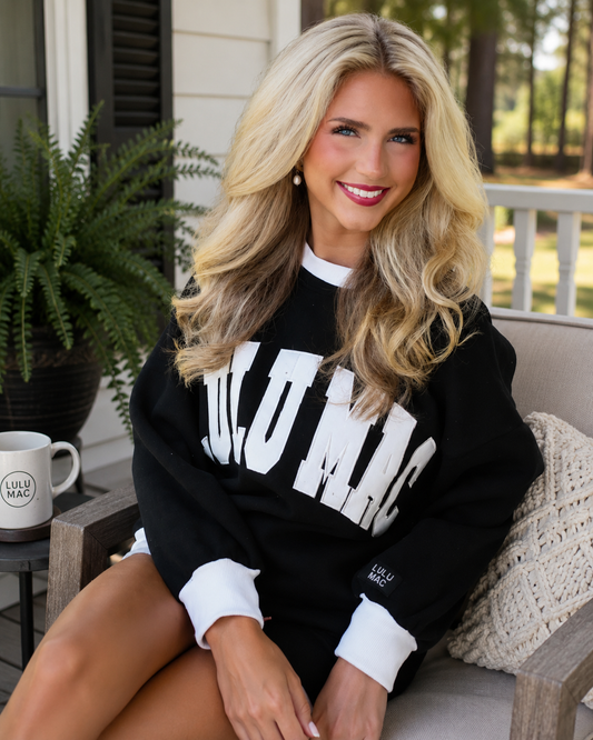 LULU MAC Sweatshirt- Black/White