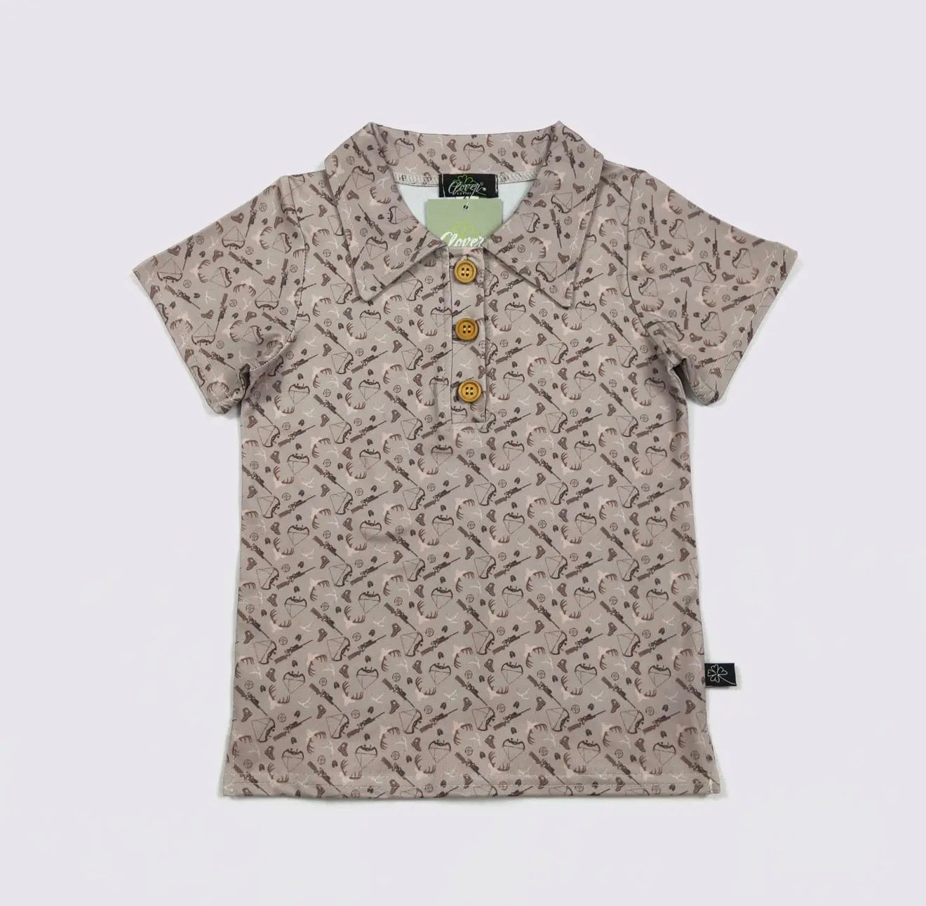 Deer Hunt Boy Collar Shirt