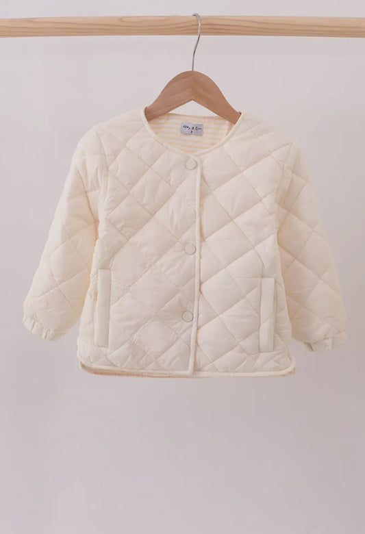 Cream Quilted Jacket