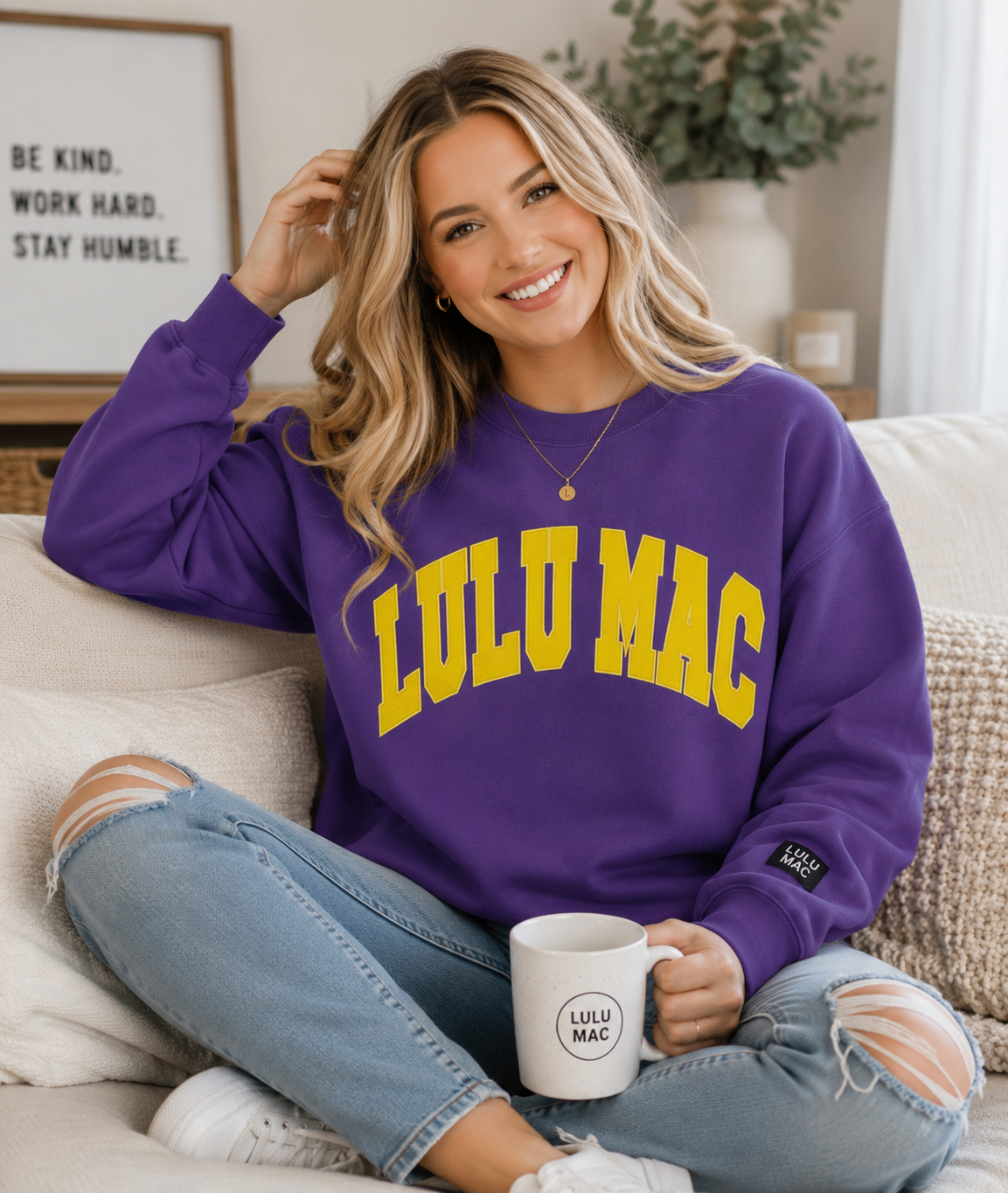 LULU MAC Sweatshirt- Purple/Yellow