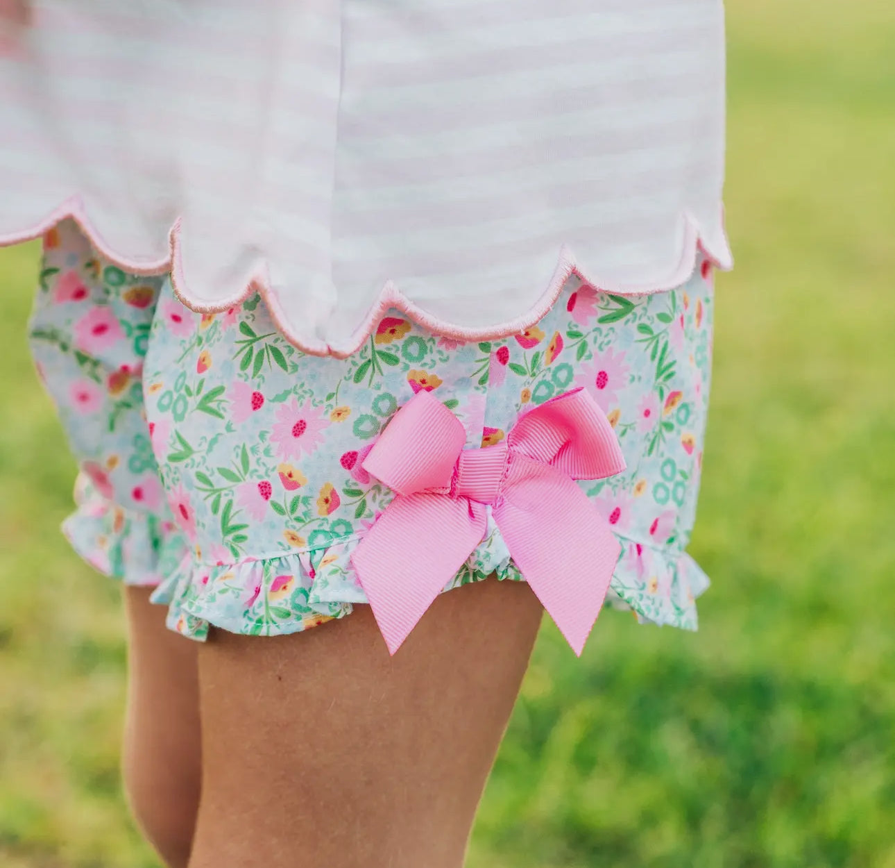 Floral Tee Time Girls Golf Short Set