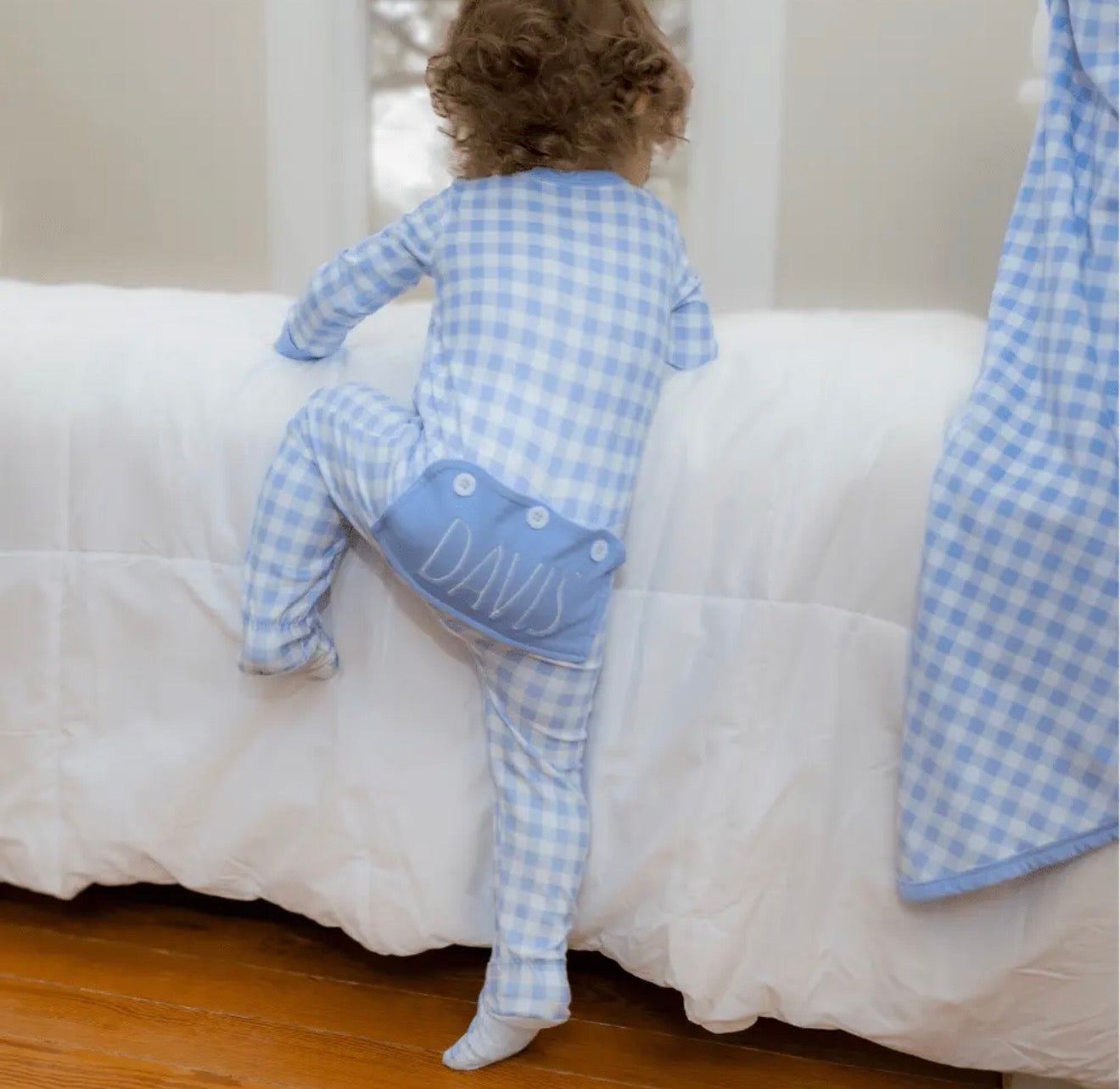 Toddler Boys Zippy - Blue Gingham