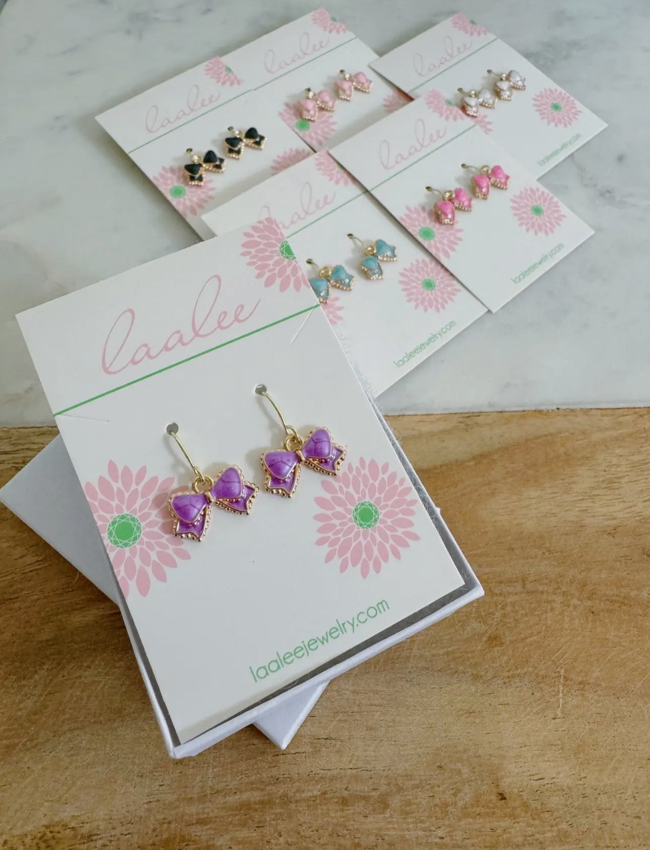 Dainty Bow Ribbon Earrings, Colorful Spring Jewelry, Easter