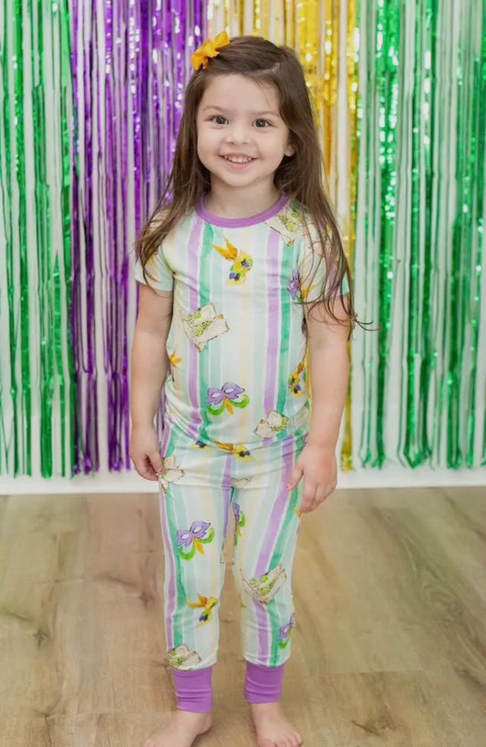 Mardi Gras "Majorette Boots" 2pc Pajama Set