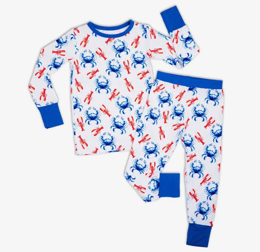 Crawfish and Crab Bamboo Two-Piece
Long Set
