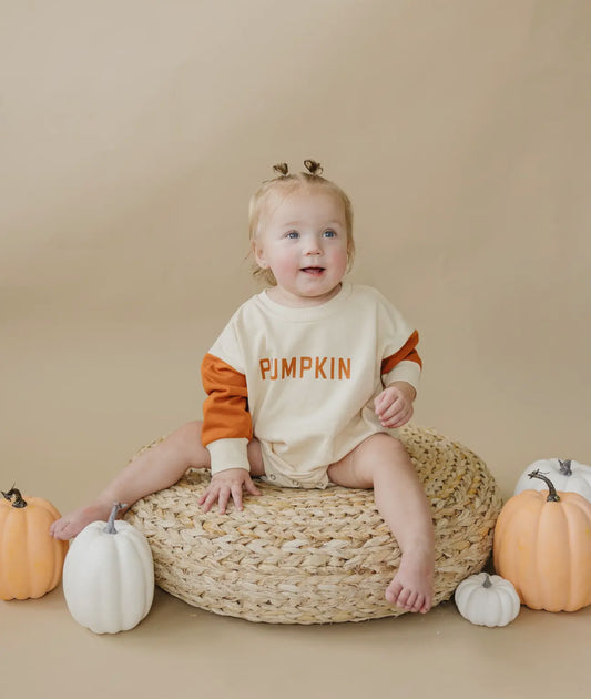 “Pumpkin” Sweatshirt Romper