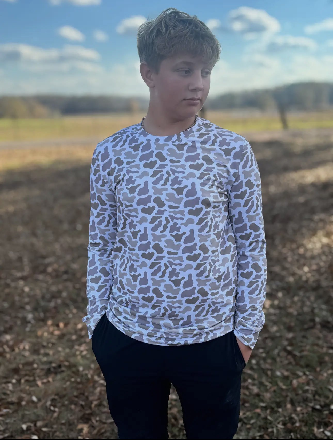Neutral Camo Long Sleeve Performance Shirt