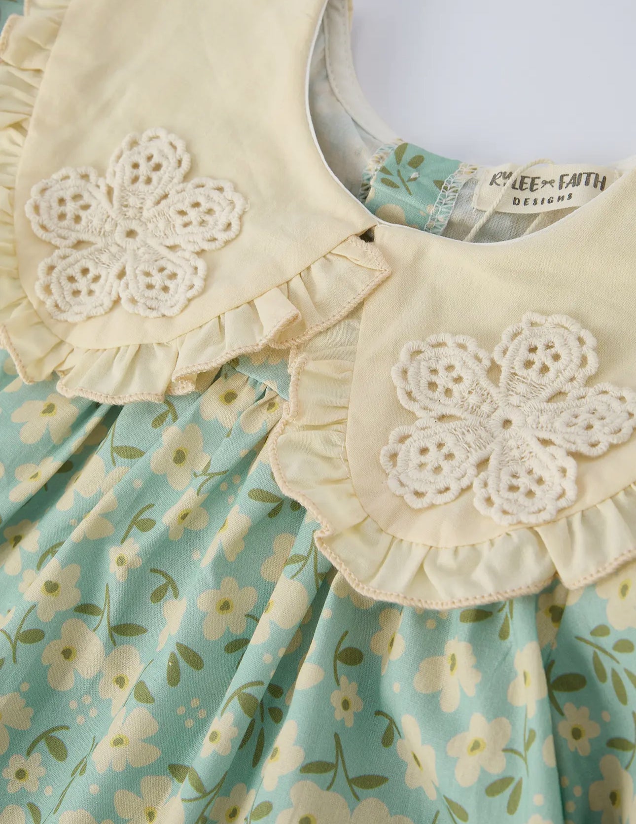 Spring Floral Print Long-Sleeved Romper and Dress Matching Headband