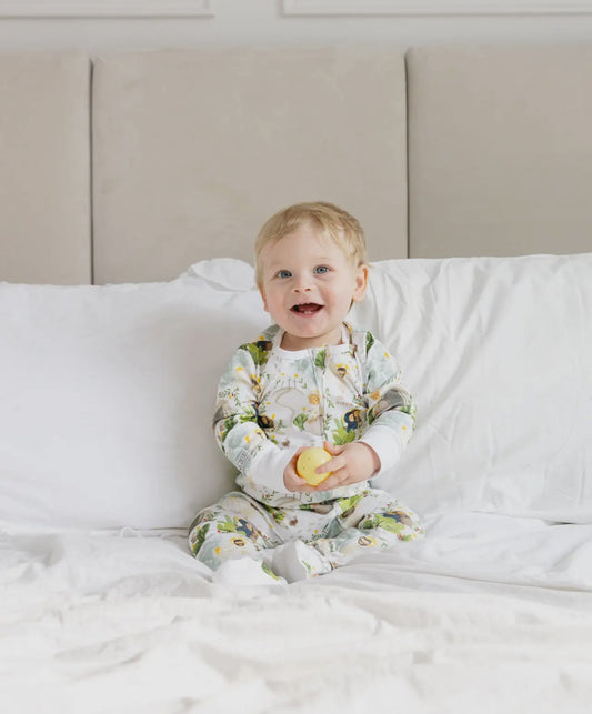 He Is Risen Pj Footed Onesie Cotton