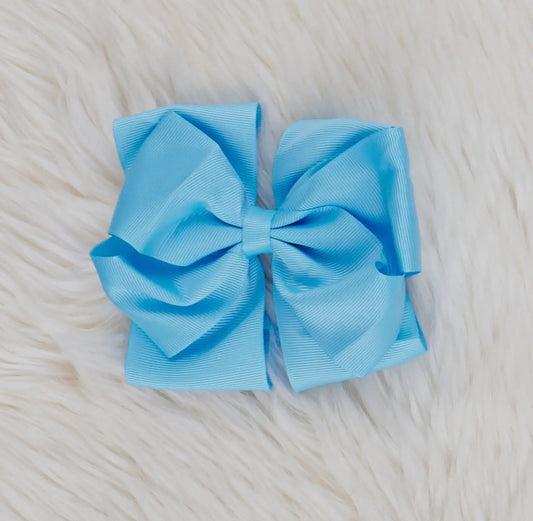 5 Inch Double Layer Bow- Blue Mist