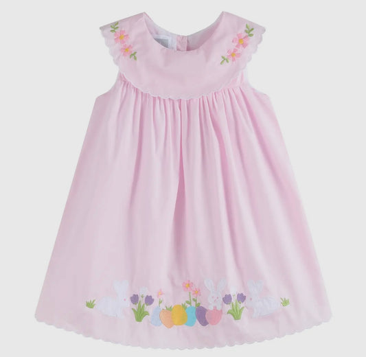 “Easter” Applique Dress- Pink