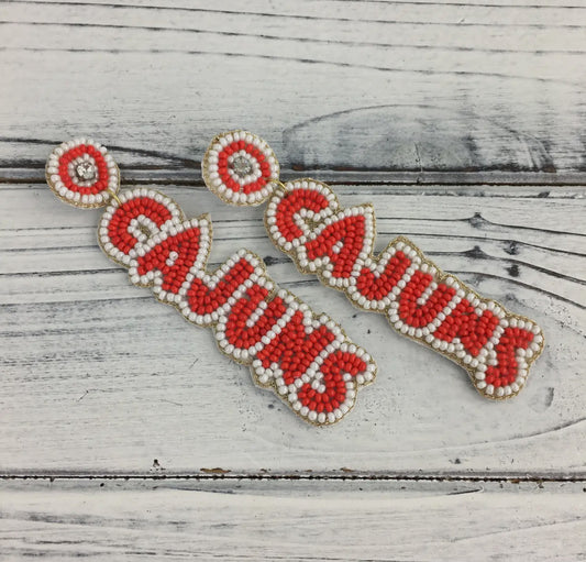 Beaded "Cajuns" Earrings