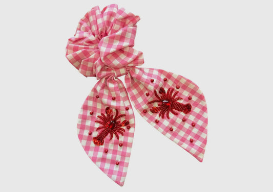 Scrunchie - Pink Crawfish