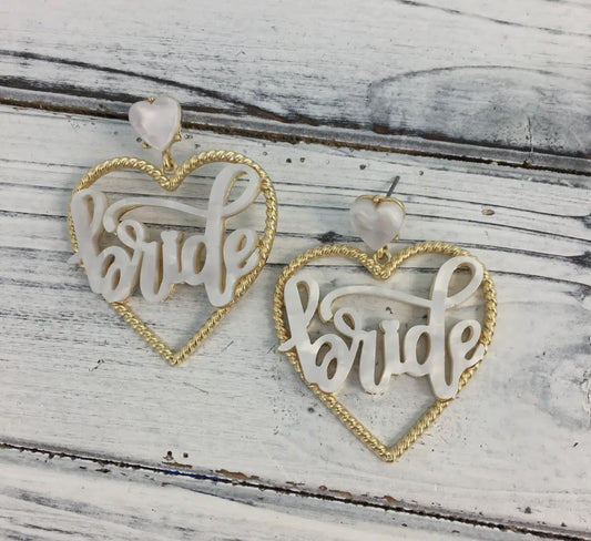 ''Bride'' Heart- Earrings