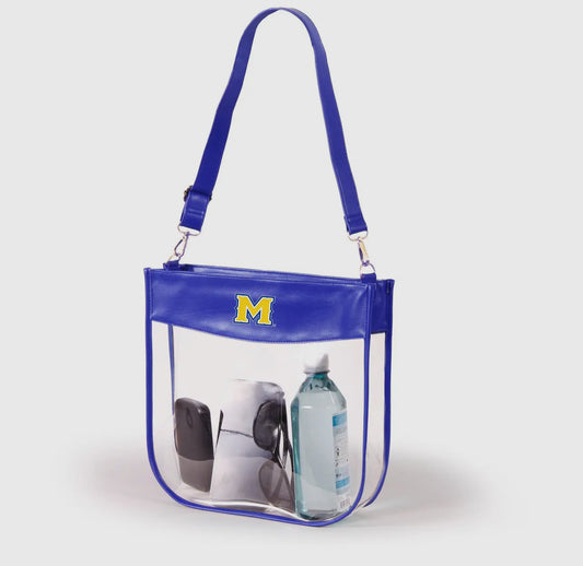 Mcneese State Large Clear Purse with Zipper