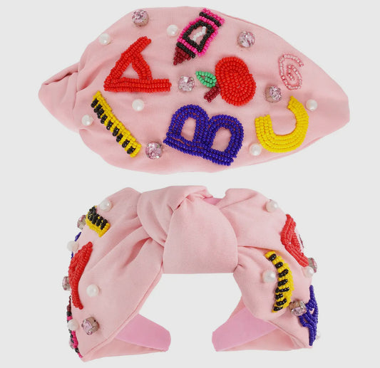 Teacher Appreciate Beaded
Knotted Headband