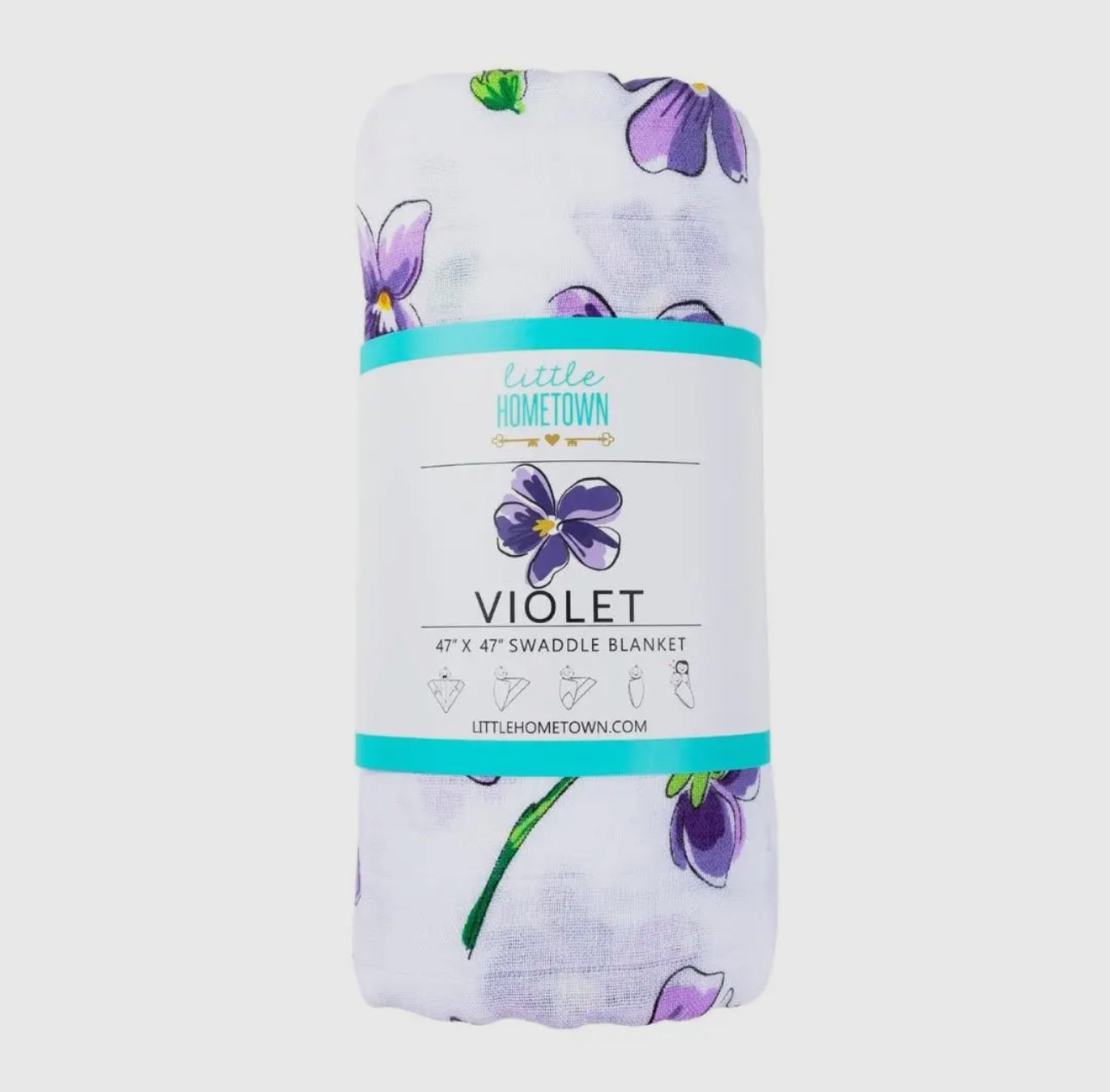 Violet Baby Swaddle Blanket